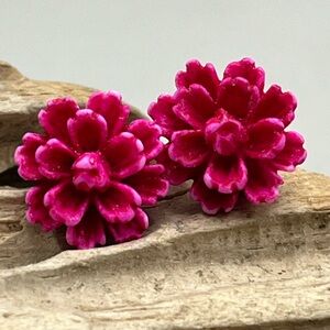 Pink Floral Earrings